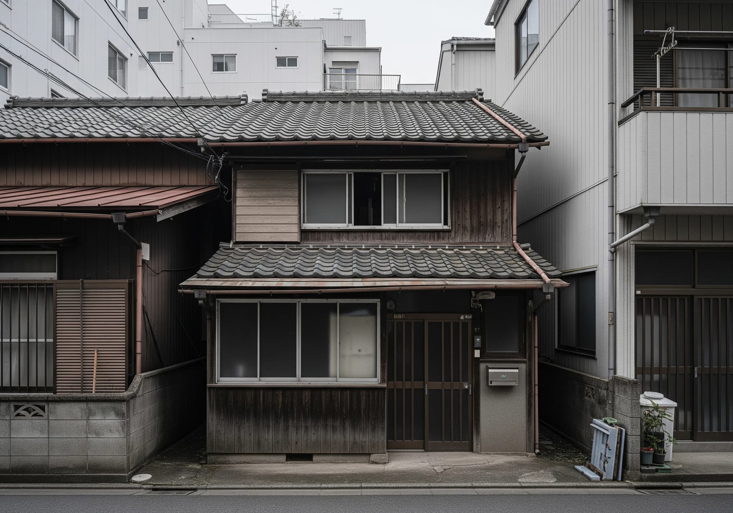 増改築前の手狭な住宅外観