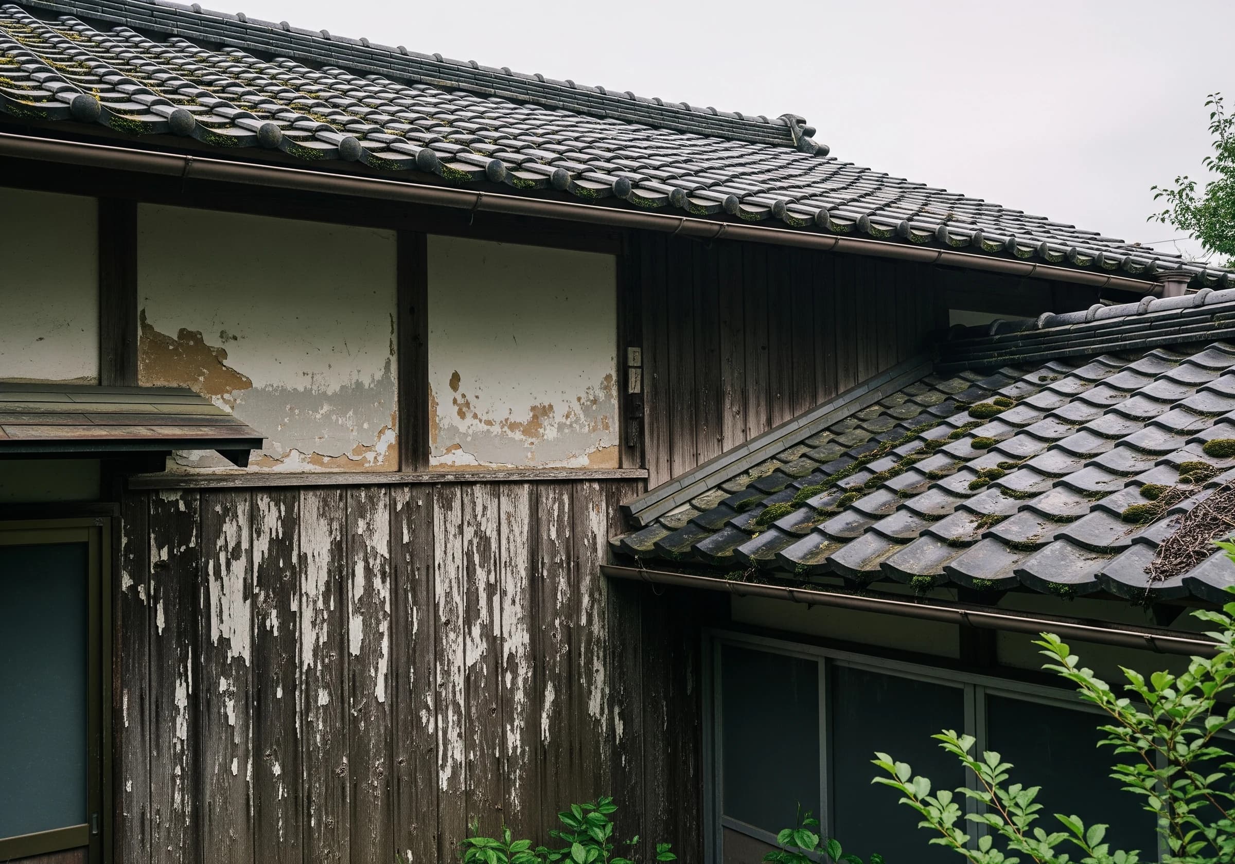 施工前の色あせた外壁